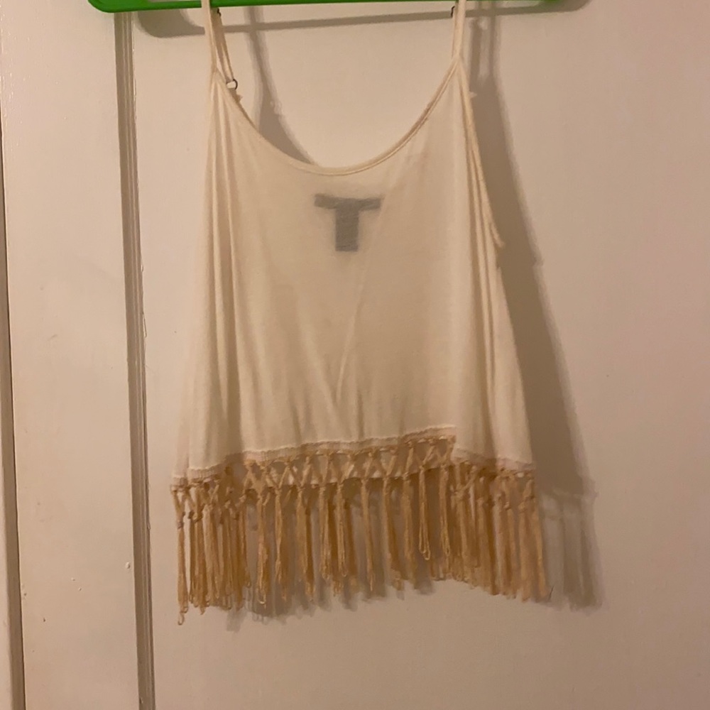 Forever 21 white cropped tank top crop top